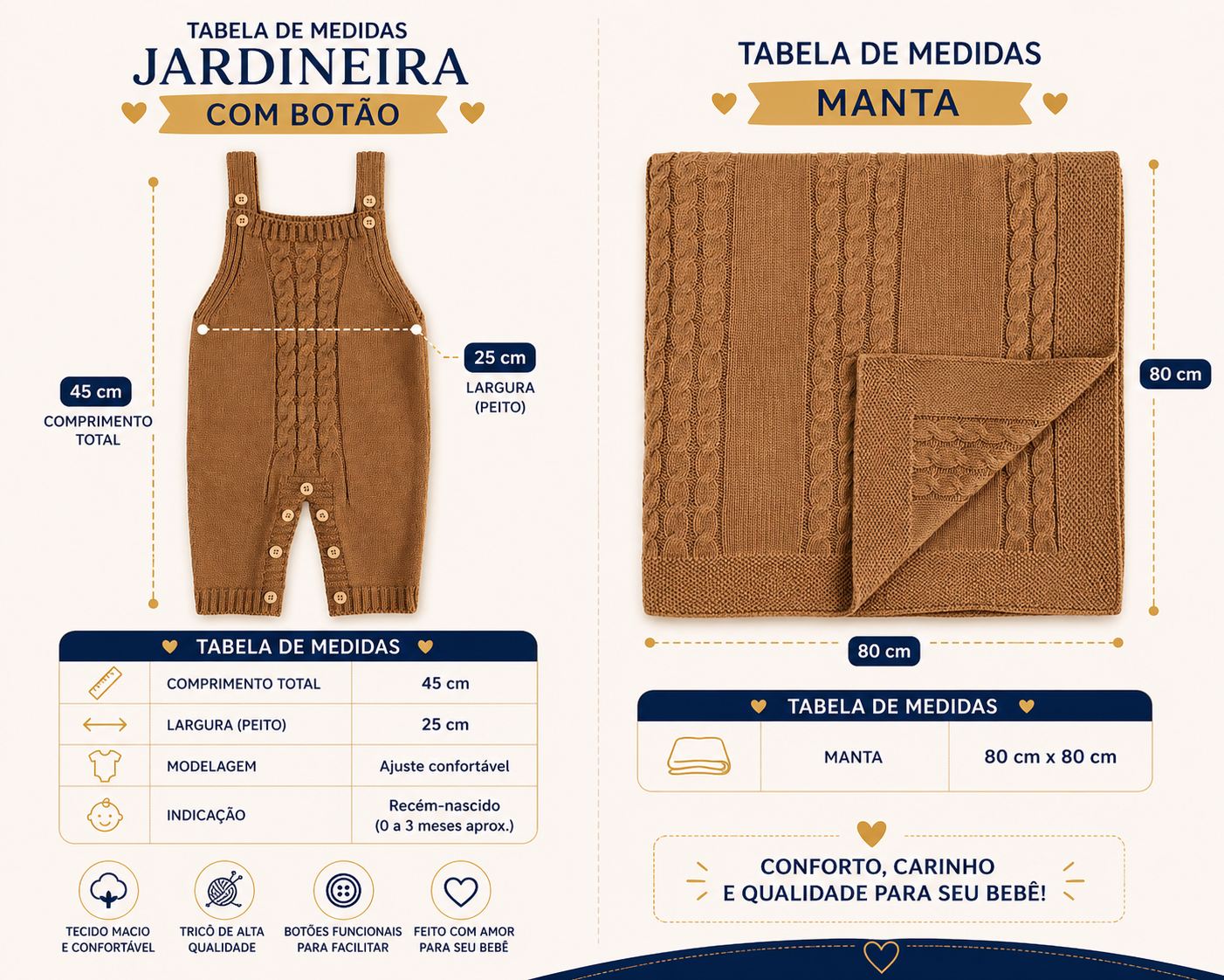Saída Maternidade Tricot João