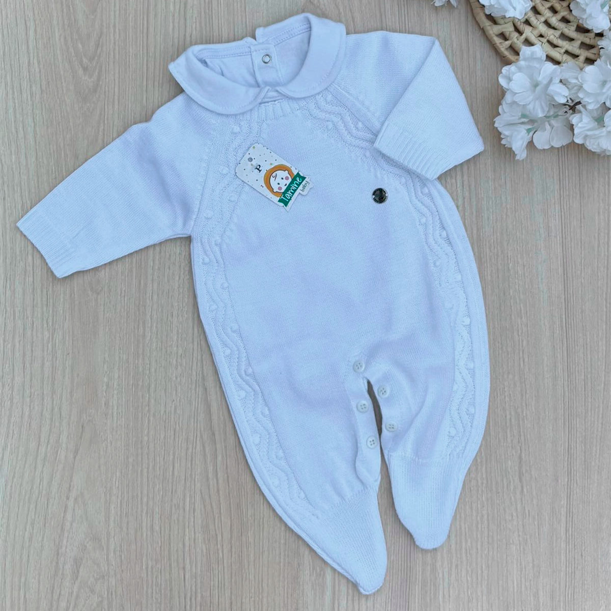 Macacão Bebê Tricot Bolotas