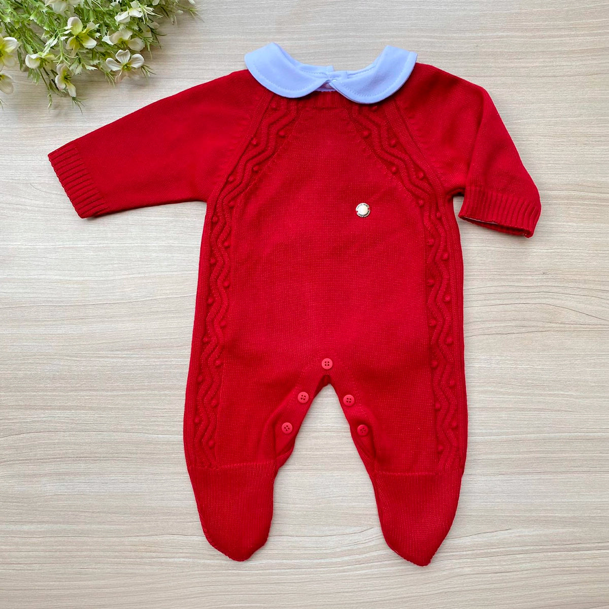 Macacão Bebê Tricot Bolotas