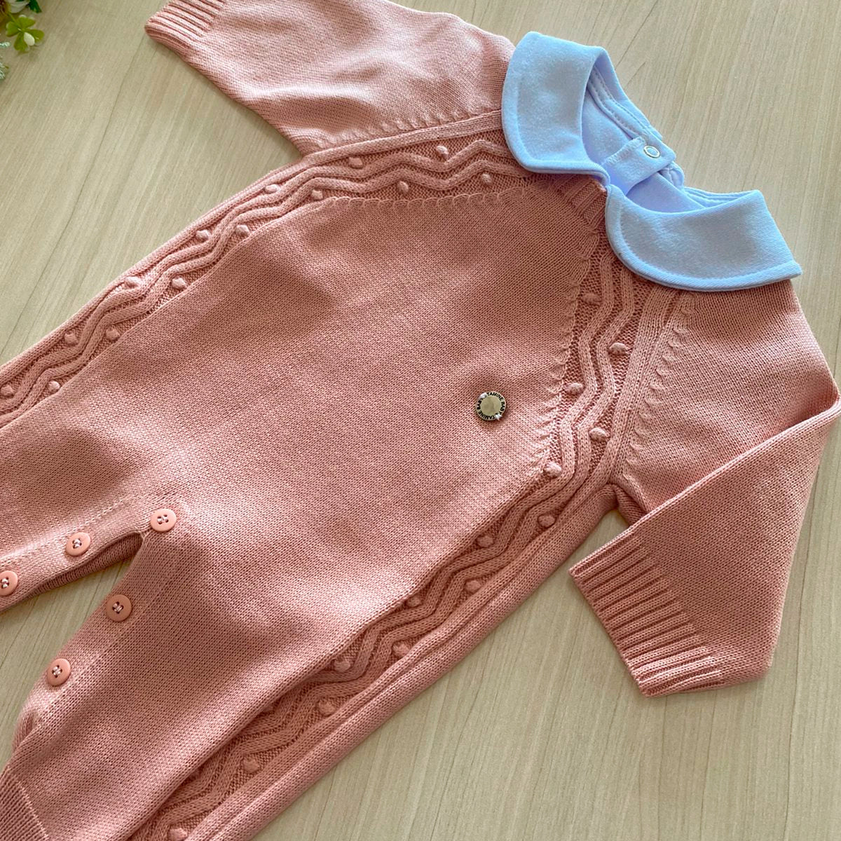 Macacão Bebê Tricot Bolotas