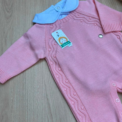 Macacão Bebê Tricot Bolotas