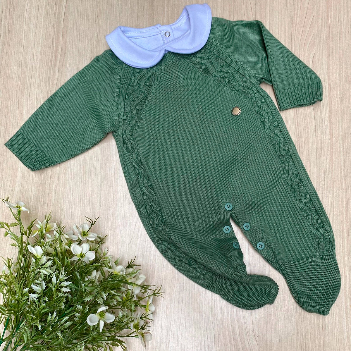 Macacão Bebê Tricot Bolotas