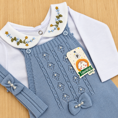 Macacão Bebê Tricot Maria Carolina
