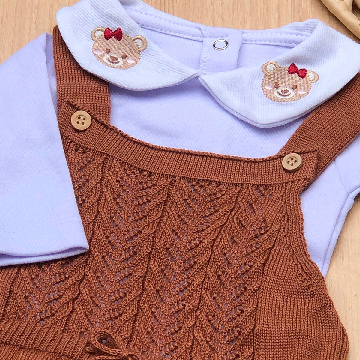 Saída Maternidade Tricot Maria Vitória