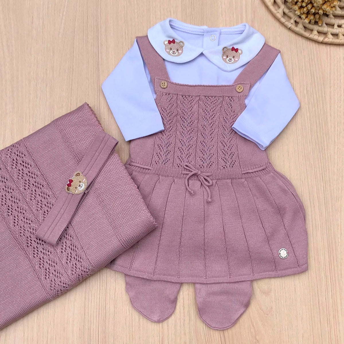 Saída Maternidade Tricot Maria Vitória