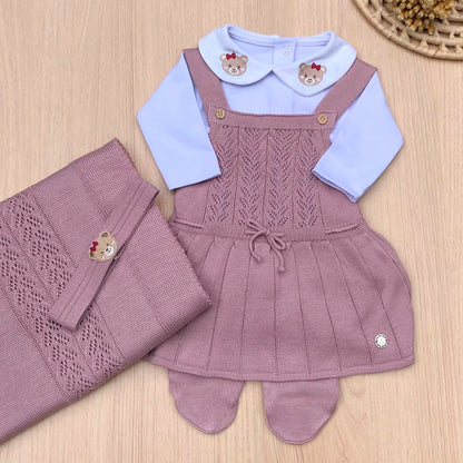 Saída Maternidade Tricot Maria Vitória