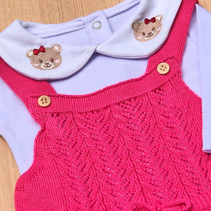 Saída Maternidade Tricot Maria Vitória