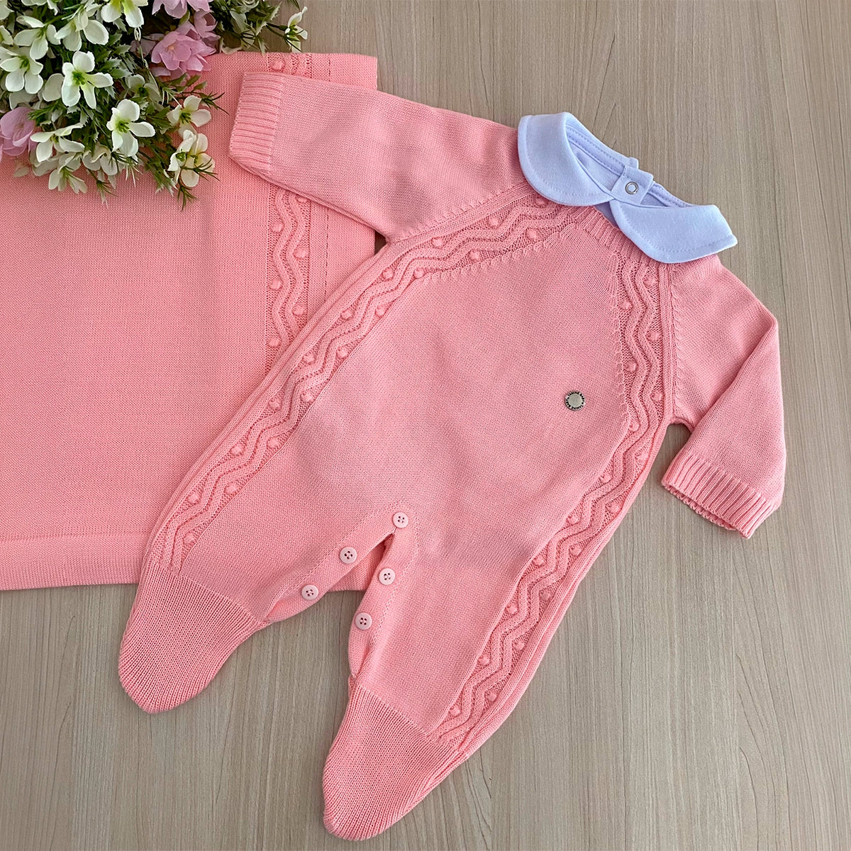 Saída Maternidade Tricot Bolotas