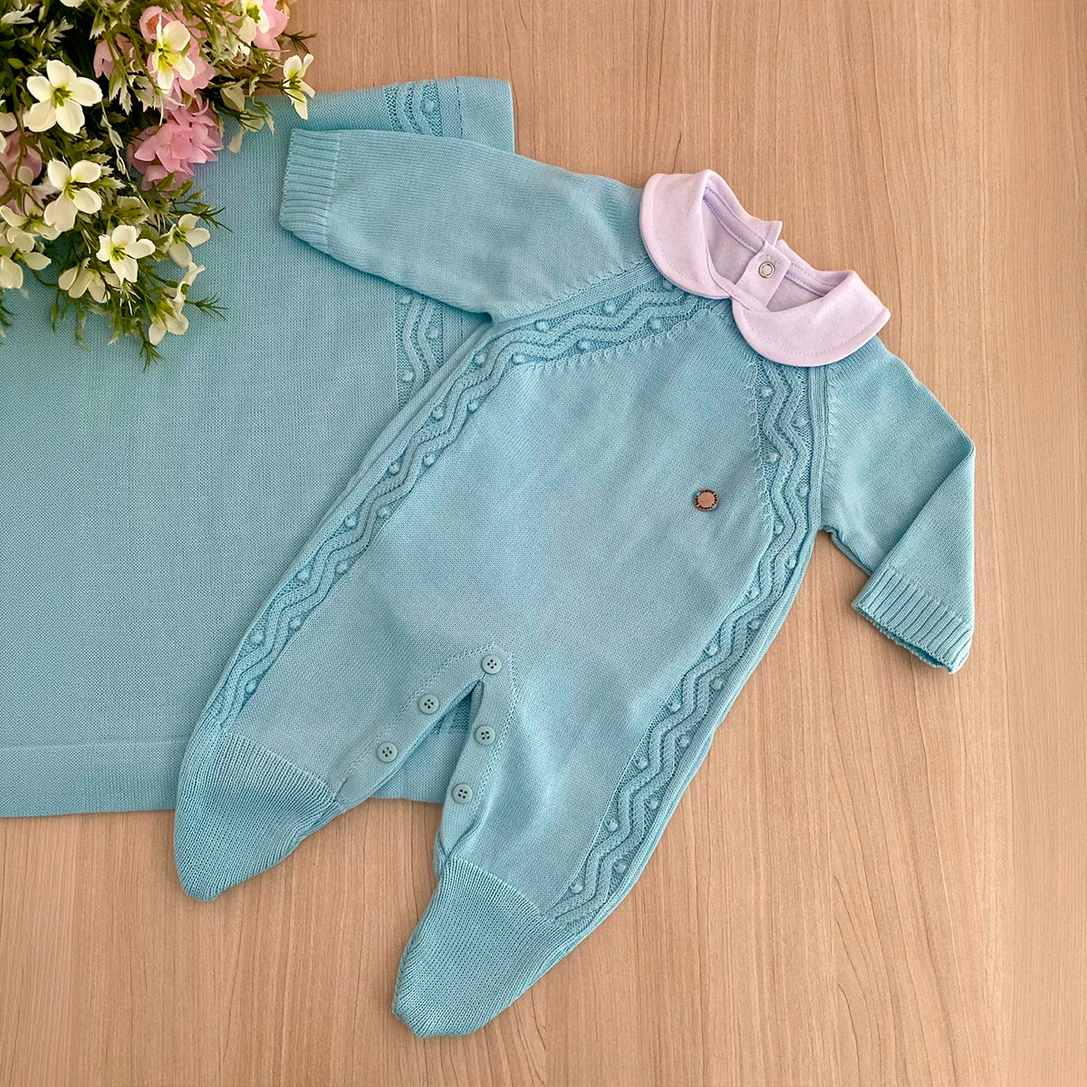 Saída Maternidade Tricot Bolotas