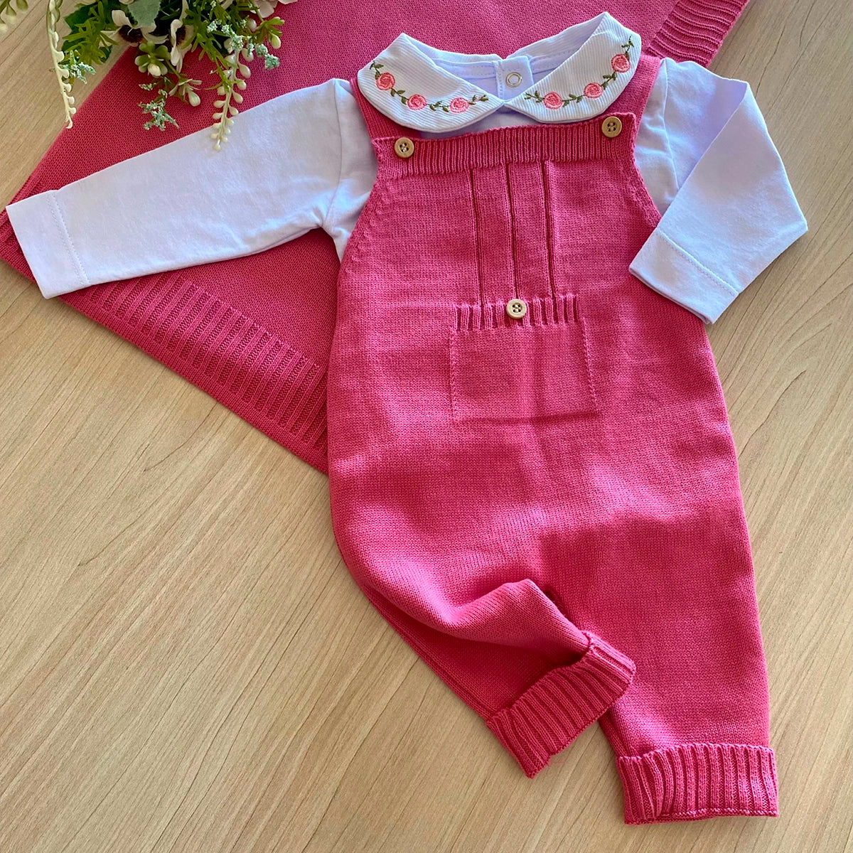 Saída Maternidade Tricot Maria Clara