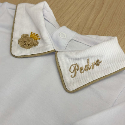 Body Bebê Urso Príncipe Personalizado