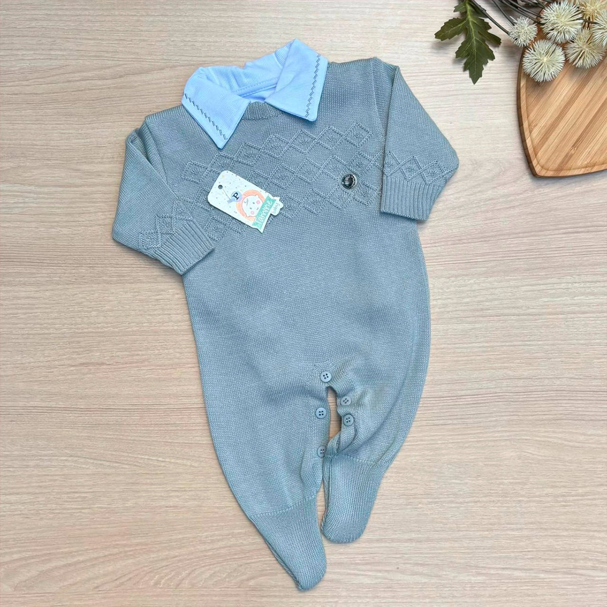Macacão Bebê Tricot Charles