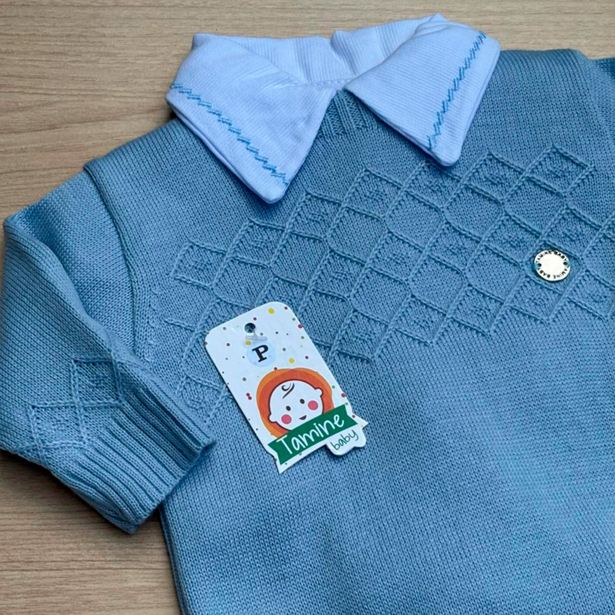 Macacão Bebê Tricot Charles