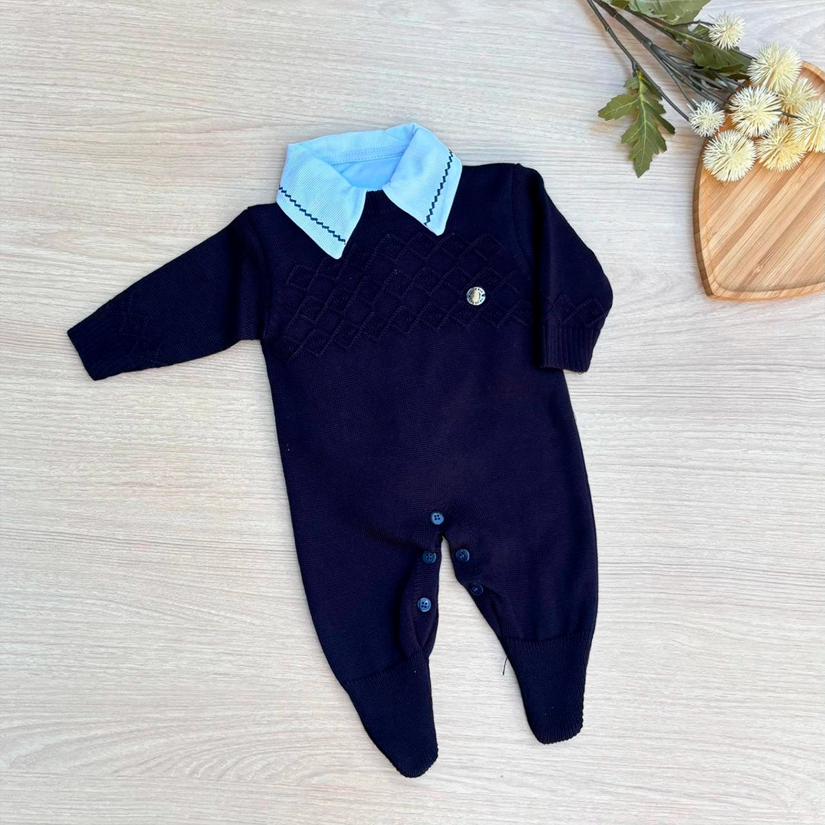 Macacão Bebê Tricot Charles