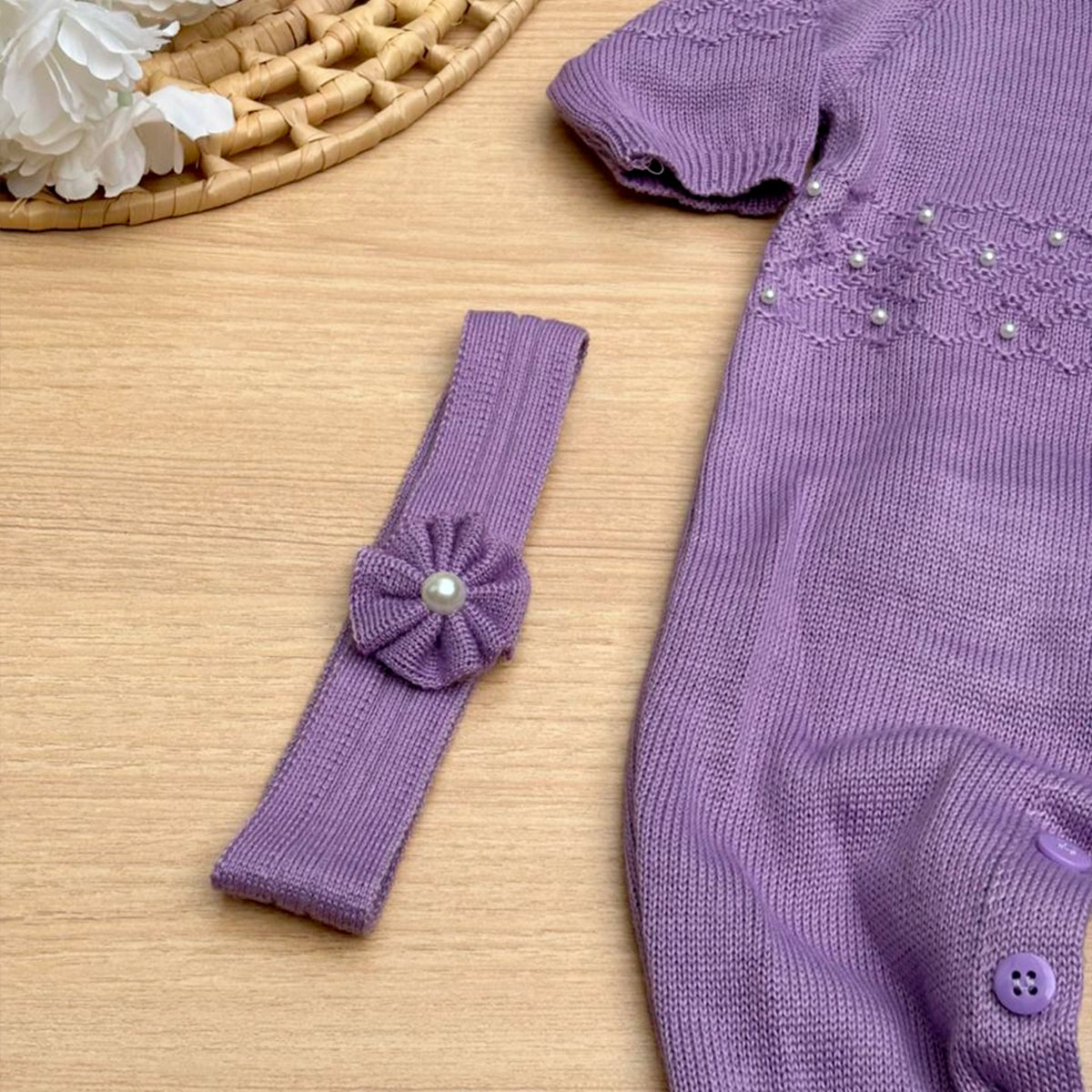 Macacão Bebê Tricot Esther