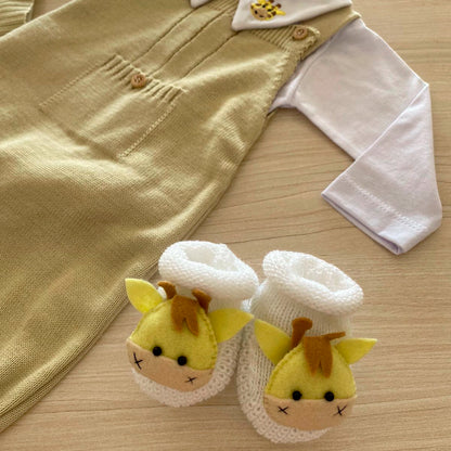 Saída Maternidade Tricot Girafa