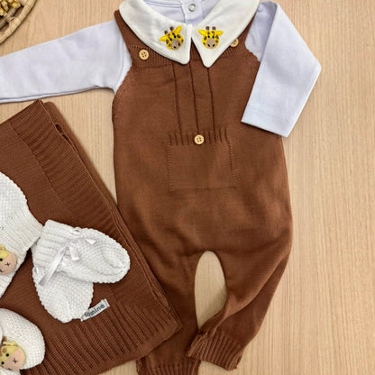Saída Maternidade Tricot Girafa