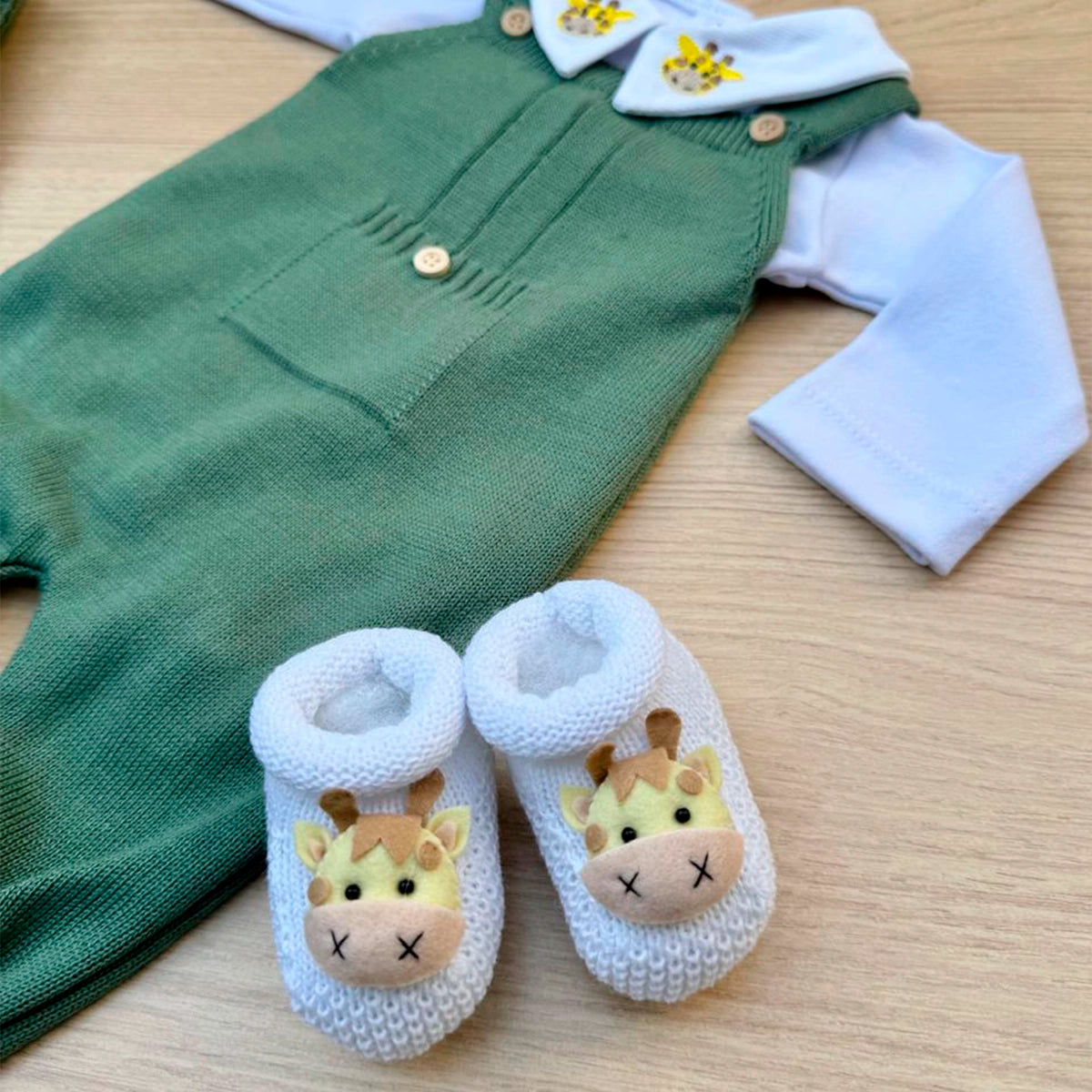 Saída Maternidade Tricot Girafa