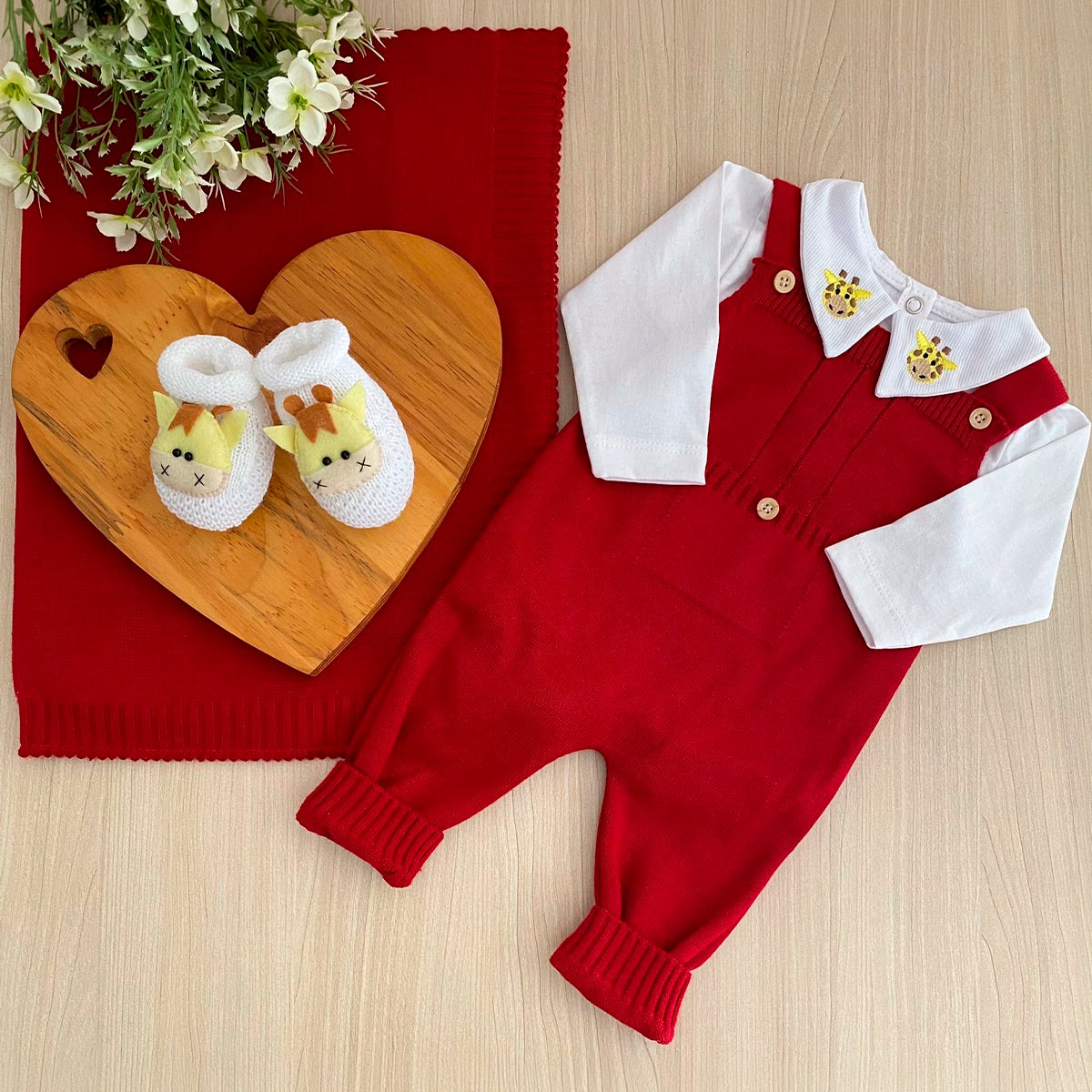 Saída Maternidade Tricot Girafa