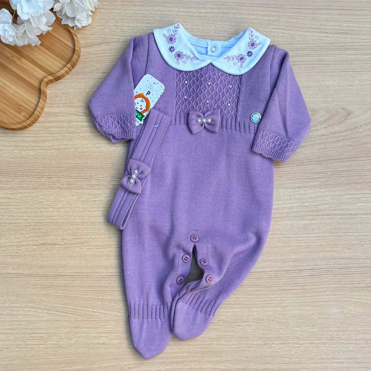Macacão Bebê Tricot Maitê