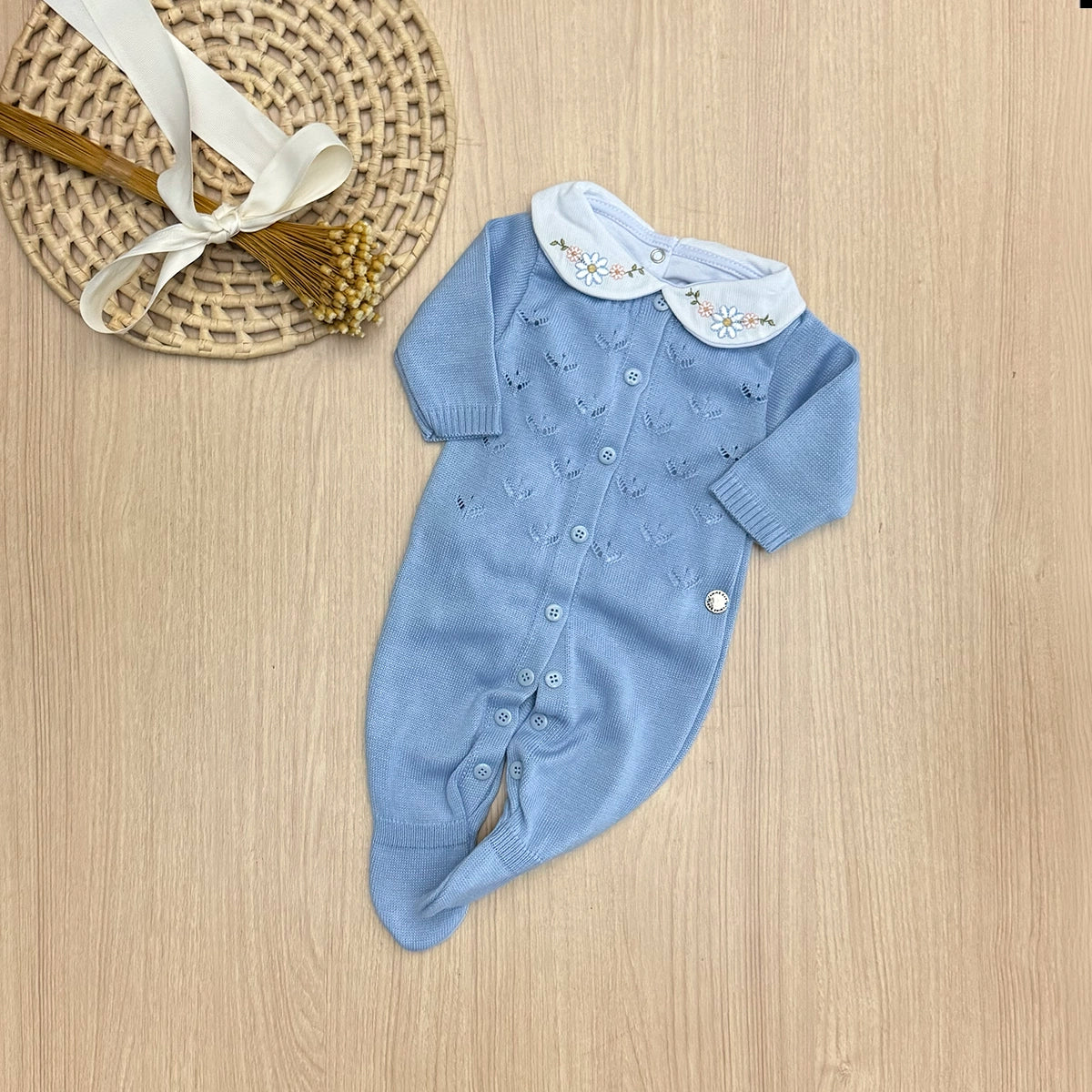 Macacão Bebê Tricot Margarida