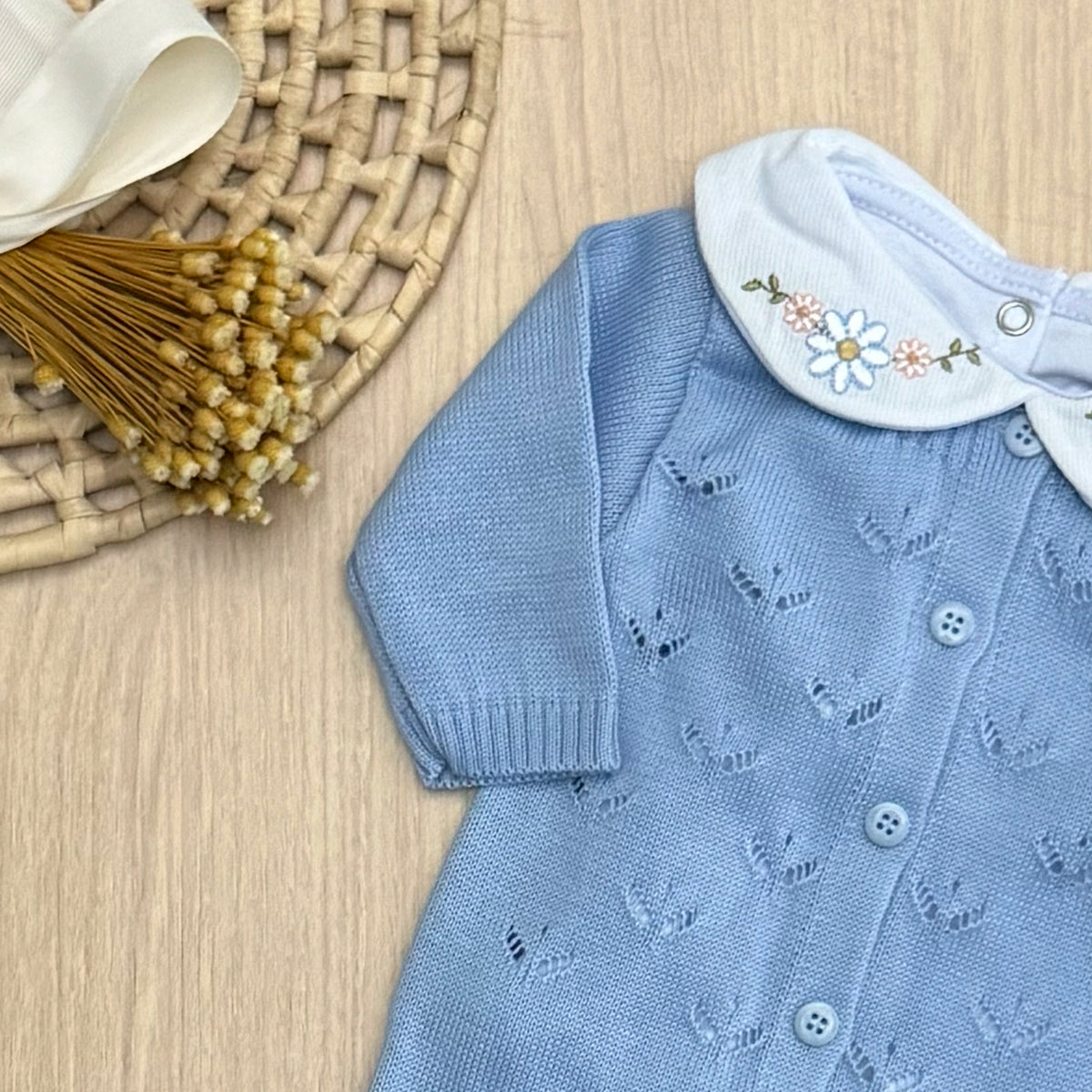 Macacão Bebê Tricot Margarida