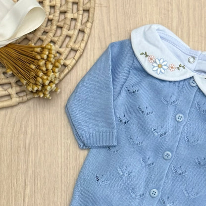 Macacão Bebê Tricot Margarida
