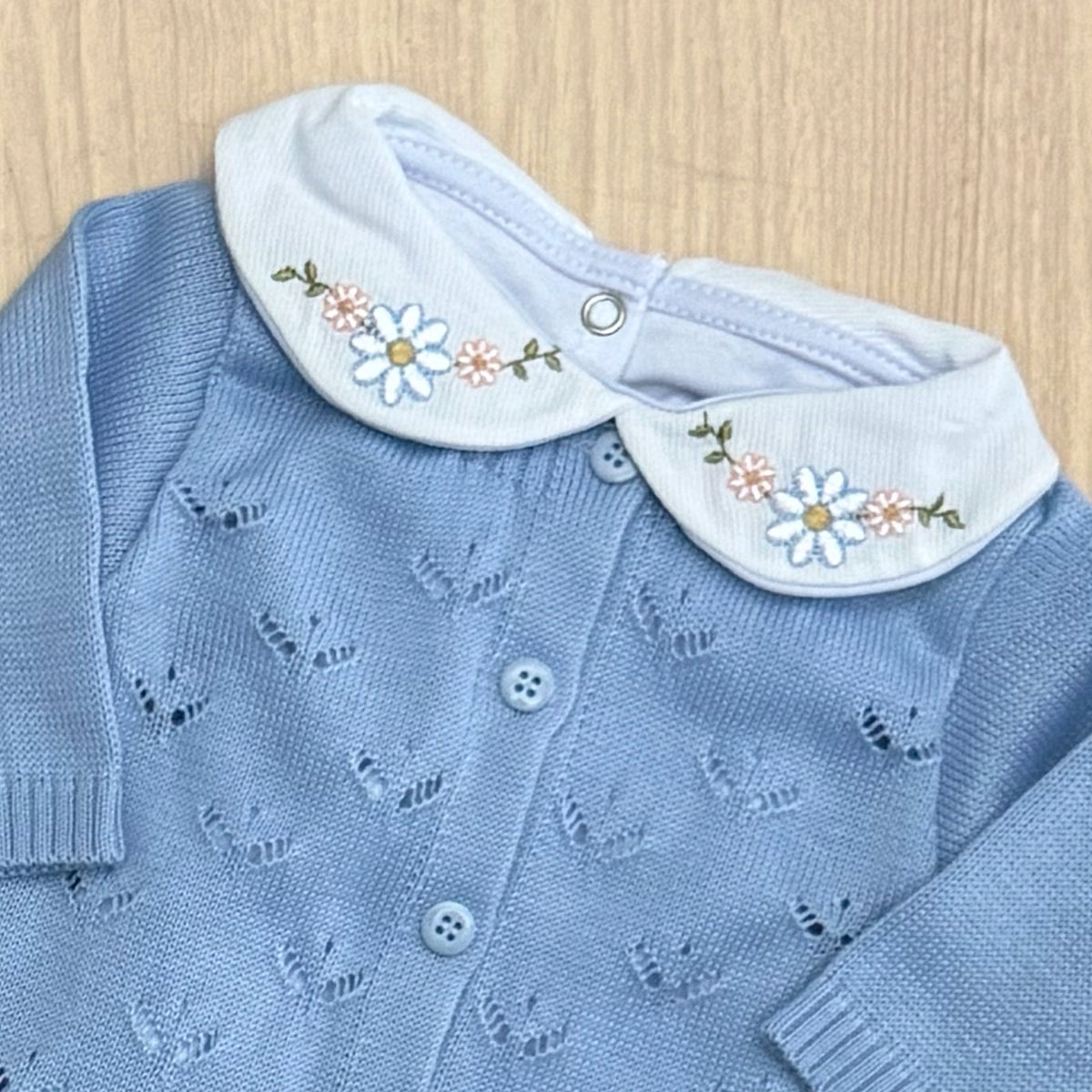Macacão Bebê Tricot Margarida