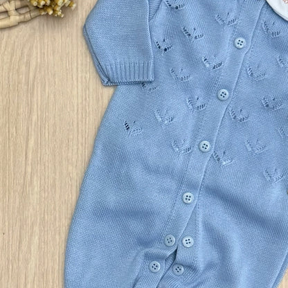 Macacão Bebê Tricot Margarida