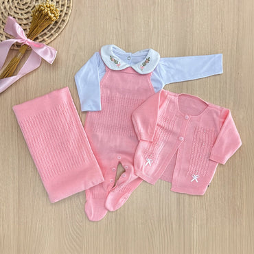 Saída Maternidade Tricot Olivia Maria