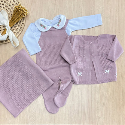 Saída Maternidade Tricot Olivia Maria