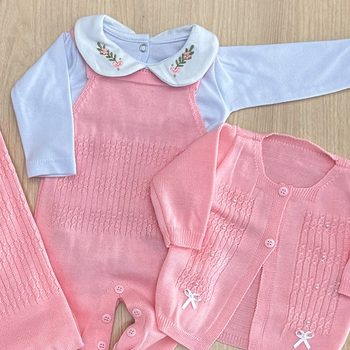 Saída Maternidade Tricot Olivia Maria