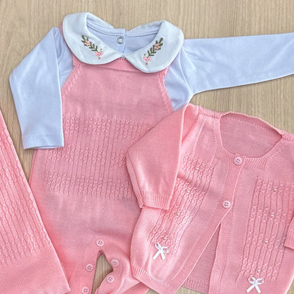 Saída Maternidade Tricot Olivia Maria