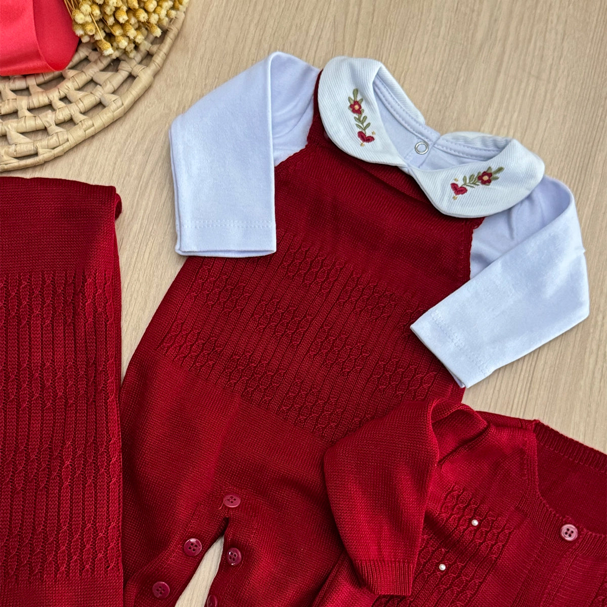 Saída Maternidade Tricot Olivia Maria