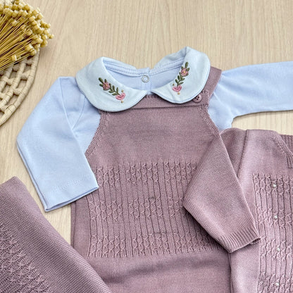 Saída Maternidade Tricot Olivia Maria