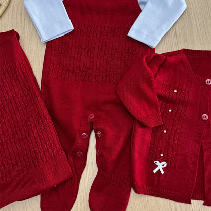 Saída Maternidade Tricot Olivia Maria