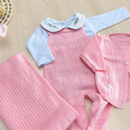 Saída Maternidade Tricot Olivia Maria
