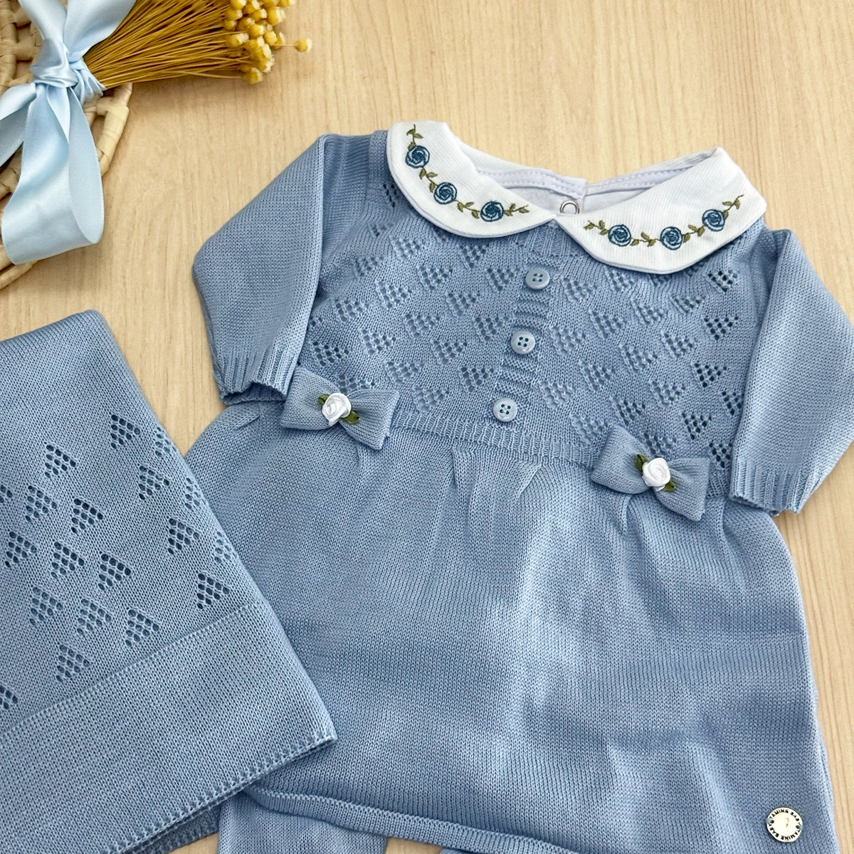 Saída Maternidade Tricot Rococo