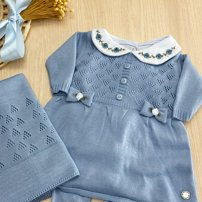 Saída Maternidade Tricot Rococo