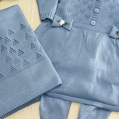 Saída Maternidade Tricot Rococo