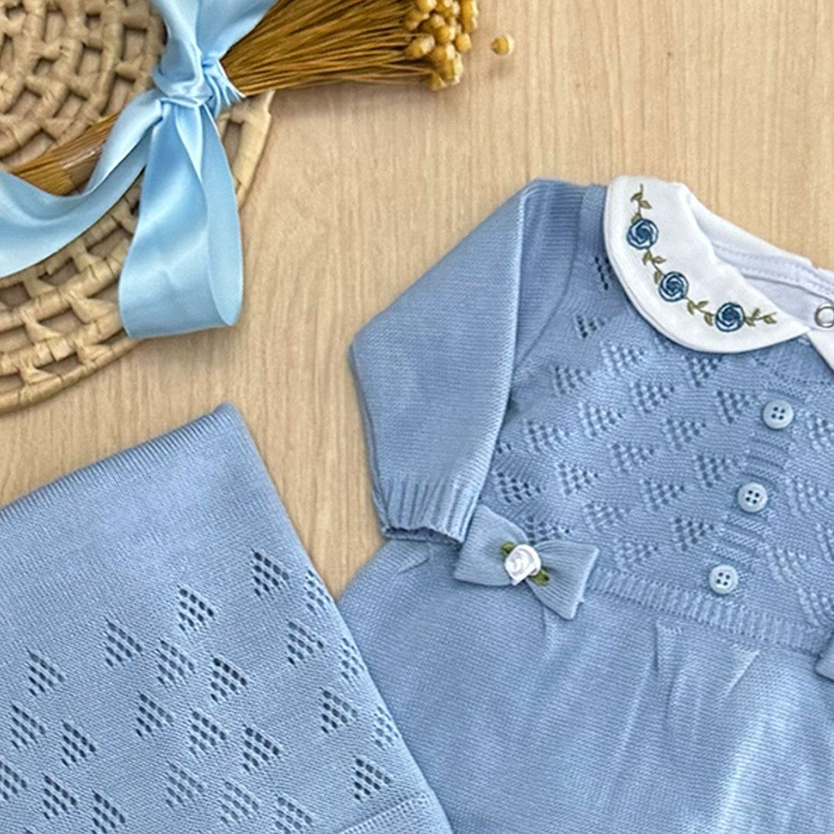 Saída Maternidade Tricot Rococo