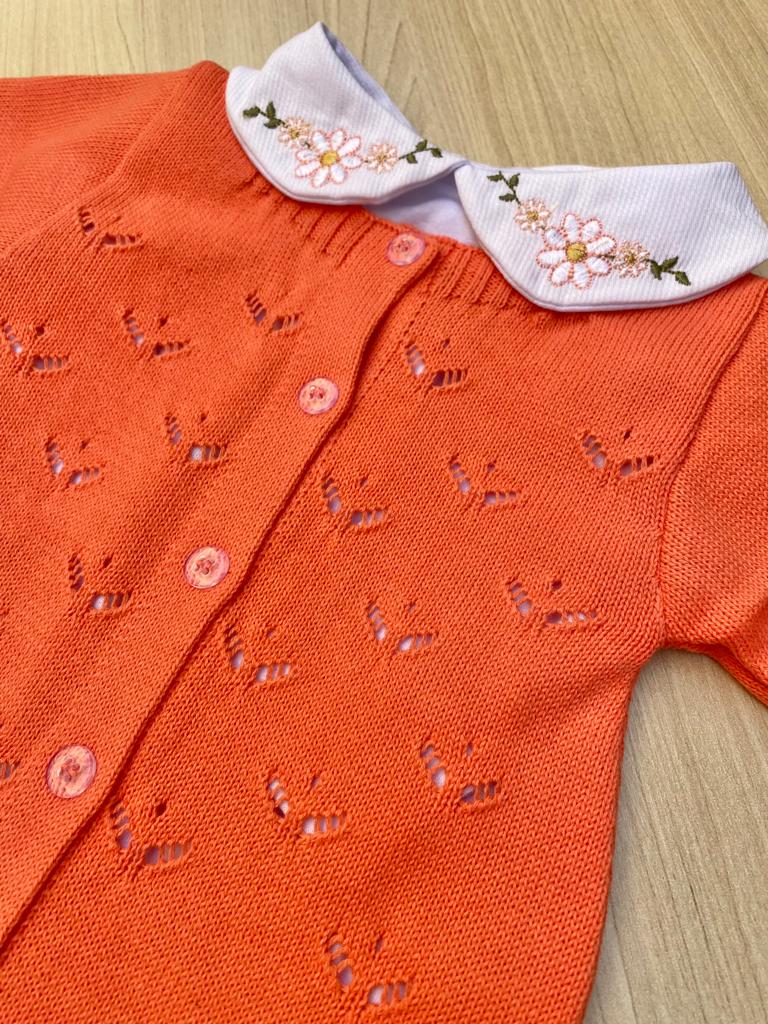 Macacão Bebê Tricot Margarida