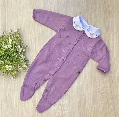 Macacão Bebê Tricot Margarida