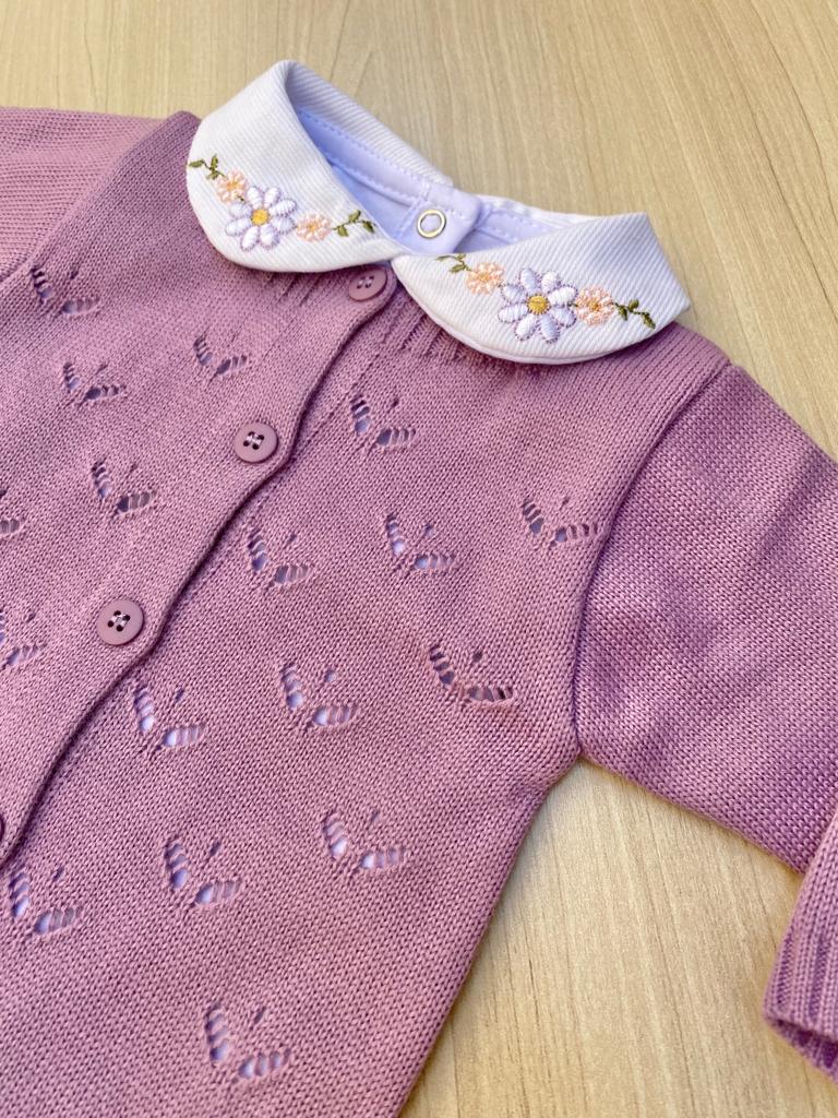 Macacão Bebê Tricot Margarida