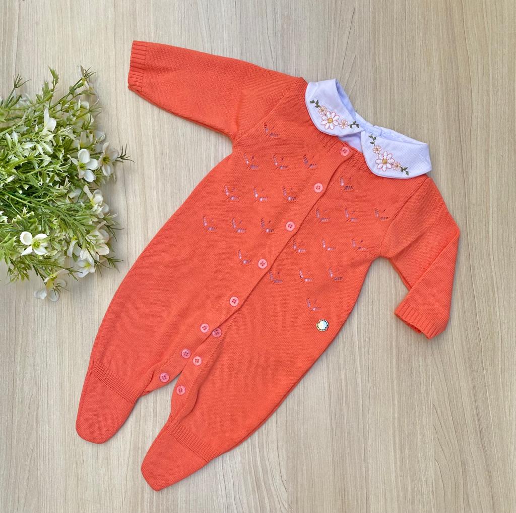 Macacão Bebê Tricot Margarida