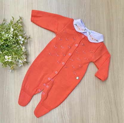 Macacão Bebê Tricot Margarida