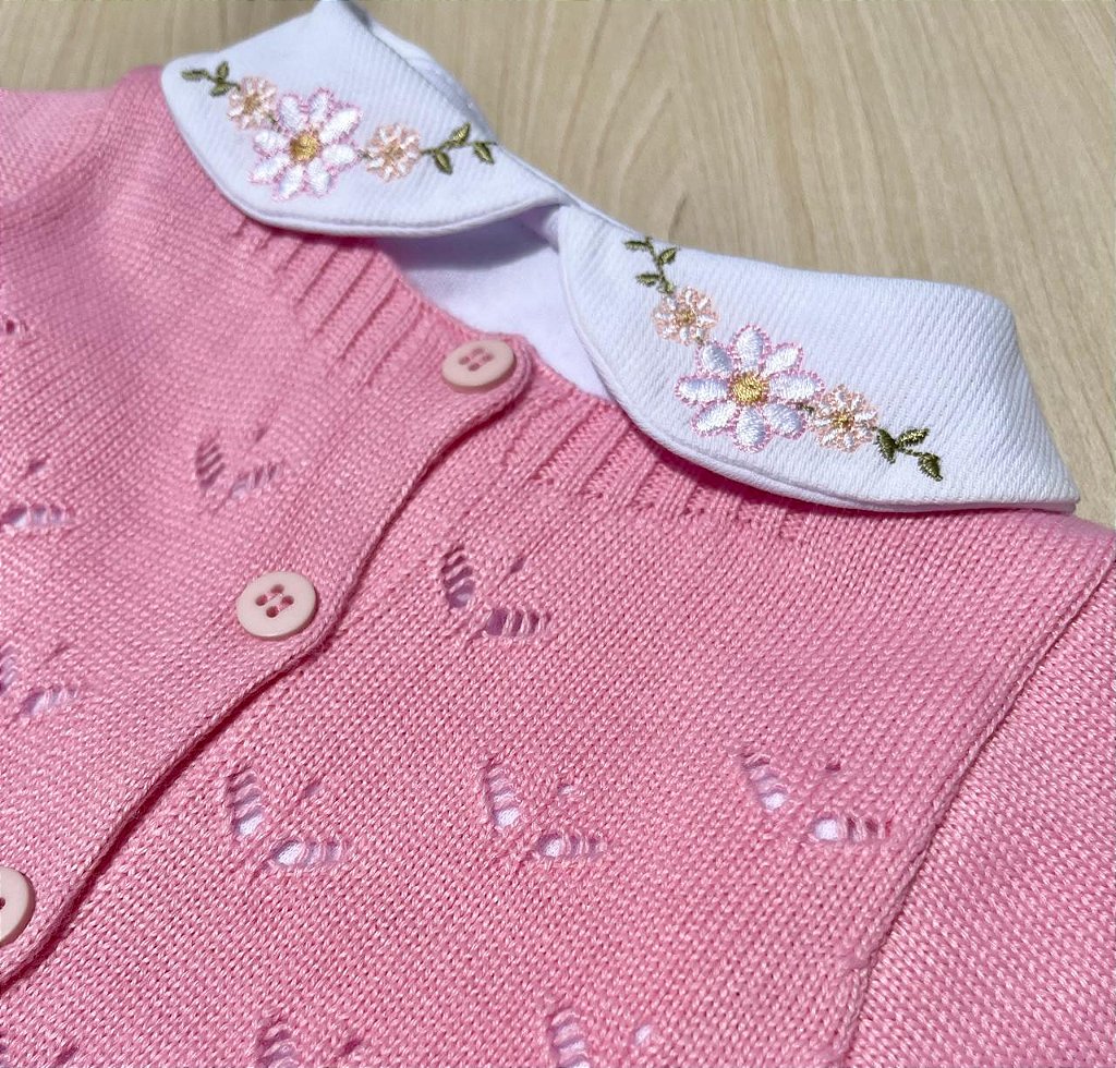 Macacão Bebê Tricot Margarida