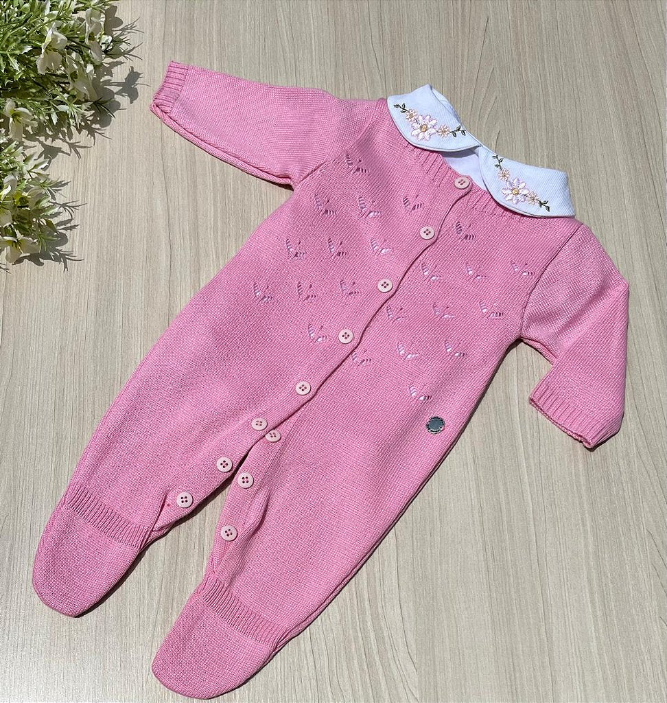 Macacão Bebê Tricot Margarida