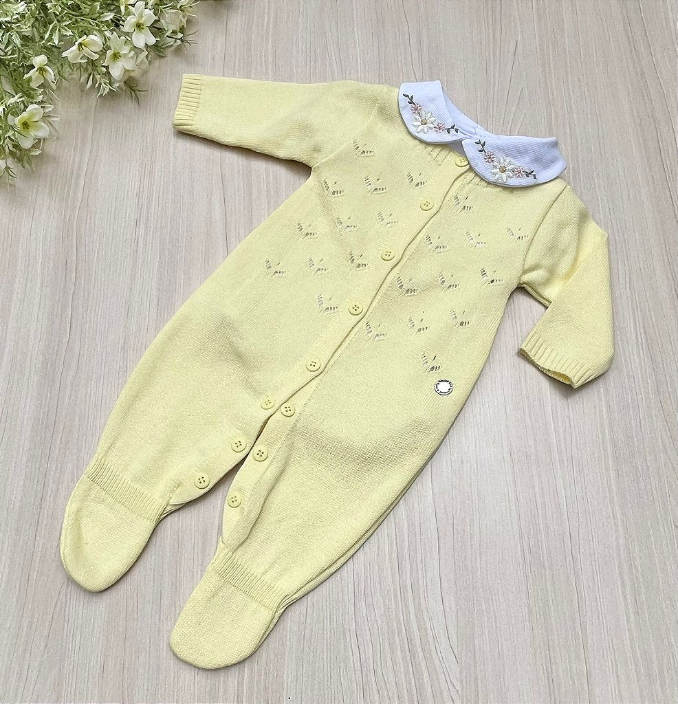 Macacão Bebê Tricot Margarida