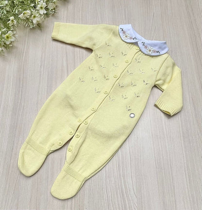 Macacão Bebê Tricot Margarida